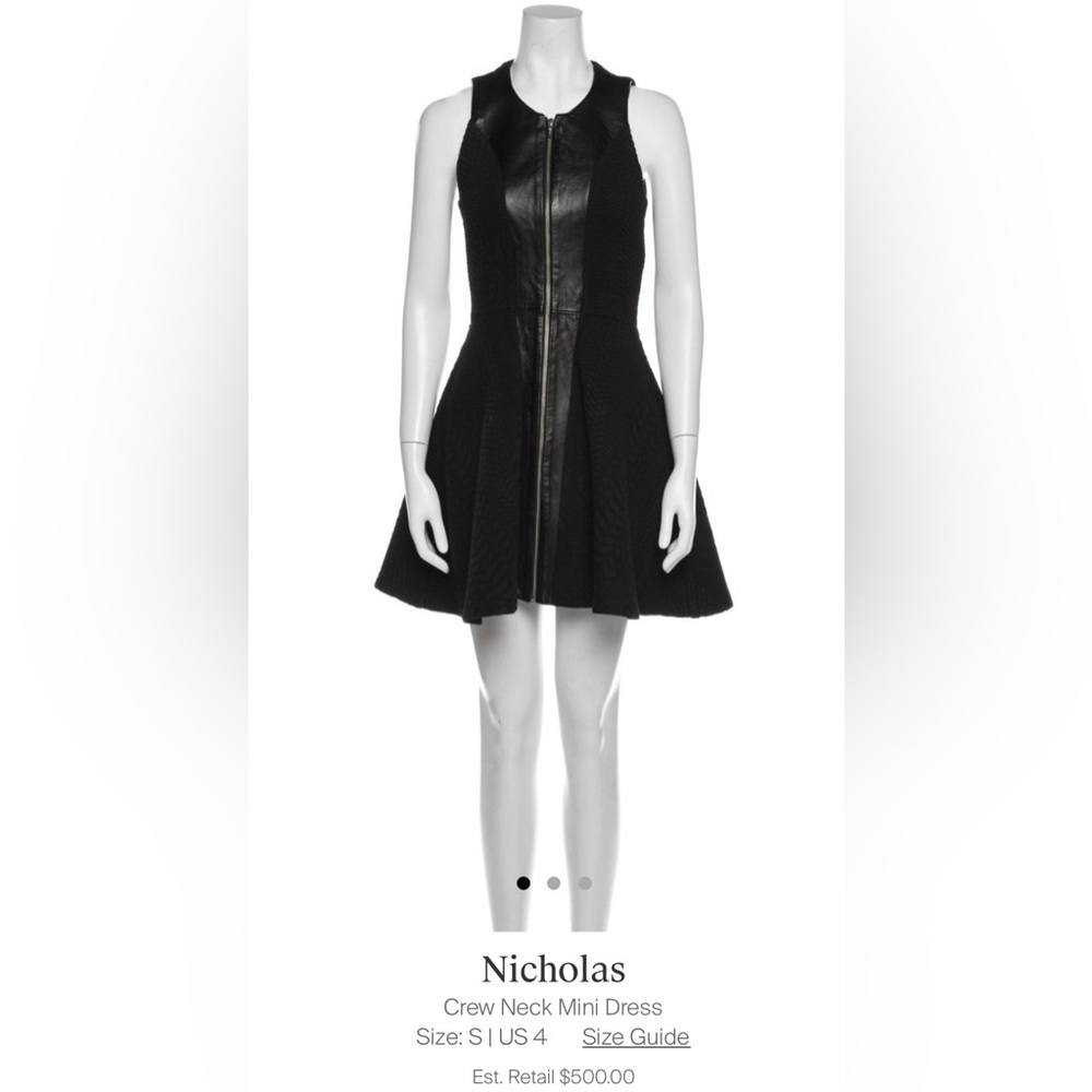 Nicholas quilted zip up flare dress. Worn twice
